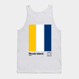 Rhode Island // Original Minimalist Artwork Poster Design Tank Top